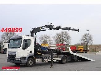 dommages camions /poids lourds DAF LF 12 .220 Eurotechnik Schiebeplateau Kran Winde Euro 6 2017/1